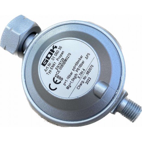 Регулятор тиску газа 1,5 кг/год 50мбар Shell x G1/4LH-KN