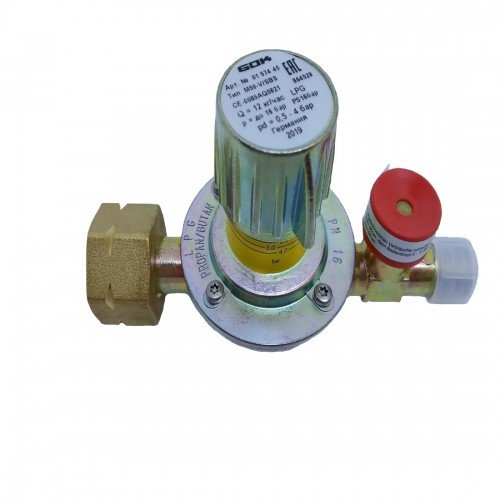 Регулятор тиску газу GOK M50-V/SBS 12кг/год 0,5-4бар Komb.A x G3/8LH-KN SBS шкала Регулятор тиску газу GOK M50-V/SBS 12кг/год 0,5-4бар Komb.A x G3/8LH-KN SBS шкала